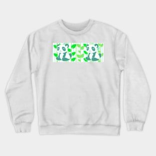 Green Leaf Panda Crewneck Sweatshirt